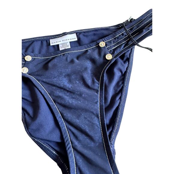 Robin Piccone Valeria indigo low rise bikini bottoms‎ size Small NEW - Picture 3 of 10